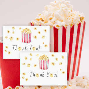 Carte de remerciements Baby shower Popcorn