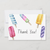 Carte de remerciements Baby shower Popsicle (Devant)