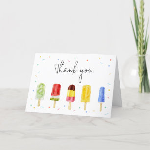 Carte De Remerciements Baby shower Popsicle