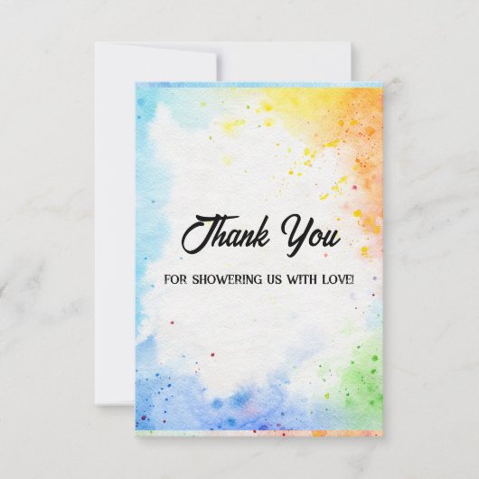 carte de remerciements baby shower pour bébé garço (Devant)