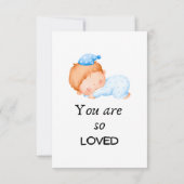 carte de remerciements baby shower pour bébé garço (Dos)