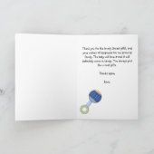 Carte de remerciements baby shower pour garçon (Intérieur)
