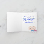 Carte De Remerciements Baby shower POUR GARÇON ET FILLE BÉBÉ TWIN (Intérieur)