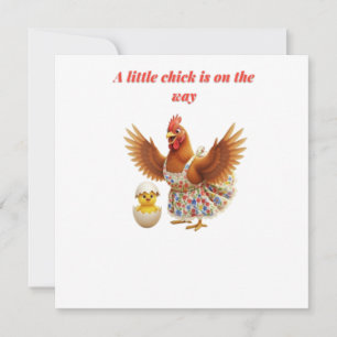Carte De Remerciements Baby Shower Poussin Doux