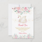Carte De Remerciements Baby shower Princess Swan (Devant)