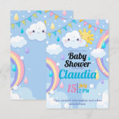 Carte De Remerciements Baby shower Rainbow (Devant / Derrière)