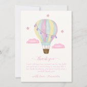 Carte De Remerciements Baby shower Rainbow Hot Air Balloon Cloud Star (Devant)