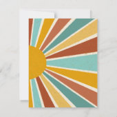 Carte De Remerciements Baby shower Retro Boho Sunshine (Dos)