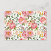 Carte de remerciements Baby shower rose (Dos)