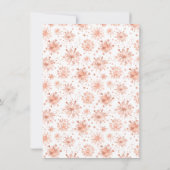 Carte De Remerciements Baby shower rose Gold Snowflakes (Dos)