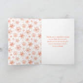 Carte De Remerciements Baby shower rose Gold Snowflakes (Intérieur)