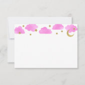 Carte de remerciements Baby shower rose Lune & Éto (Devant)