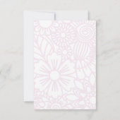 Carte De Remerciements Baby shower rose papillon (Dos)