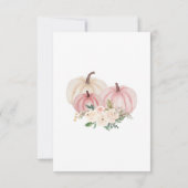 Carte De Remerciements Baby shower rose petit Citrouille (Dos)