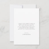 Carte De Remerciements Baby Shower Rose Ruban (Dos)