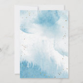 Carte De Remerciements Baby shower Rustic Blue Gold Moon Stars (Dos)