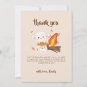 Carte De Remerciements Baby shower Rustic S'more Love Campfire (Devant)