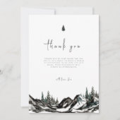 Carte De Remerciements Baby shower Rustique Adventure Mountain Forest (Devant)