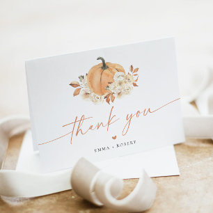 Carte De Remerciements Baby-Shower Rustique d'Automne sur le Thème de la