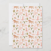 Carte De Remerciements Baby shower rustique de fille rose (Dos)