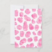 Carte De Remerciements Baby shower rustique de vache rose occidentale (Dos)