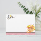 Carte de remerciements Baby shower Safari (Debout devant)