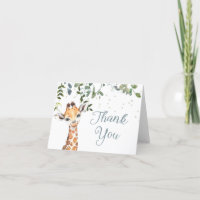 Baby shower Safari Giraffe Bleue