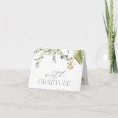 Carte De Remerciements Baby shower Safari Monkey (Devant)