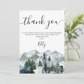 Carte de remerciements Baby shower sauvage (Debout devant)