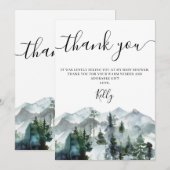 Carte de remerciements Baby shower sauvage (Devant / Derrière)