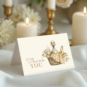 Carte De Remerciements Baby Shower Silly Goose Lemon