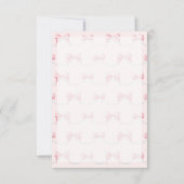 Carte De Remerciements Baby Shower Simple Coquette Rose et Perles (Dos)