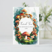 Carte De Remerciements Baby shower simple de champignons de bois (Debout devant)