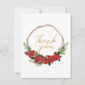 Carte De Remerciements Baby Shower Simple et Classique Noël Blanc (Devant)