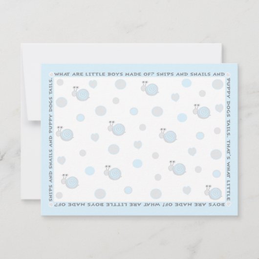 Carte de remerciements baby shower, "Snips and Sna (Devant)
