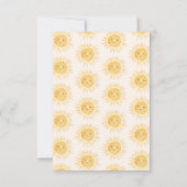 Carte De Remerciements Baby shower solaire (Dos)