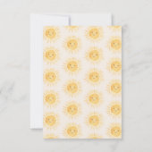 Carte De Remerciements Baby shower solaire (Dos)