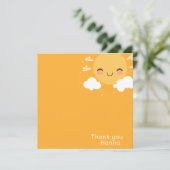 Carte De Remerciements Baby shower solaire (Debout devant)