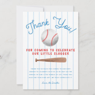 Carte De Remerciements Baby shower sportif de baseball