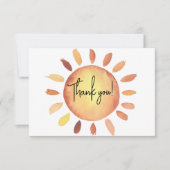 Carte De Remerciements Baby shower Sunshine (Devant)