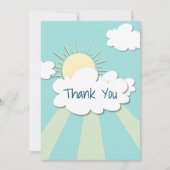 Carte De Remerciements Baby shower Sunshine Cute Simple (Devant)