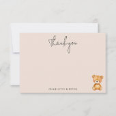Carte De Remerciements Baby shower Teddy Bear (Devant)