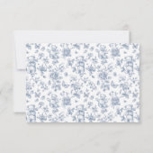 Carte de remerciements Baby shower Teddy Bear Blue (Dos)