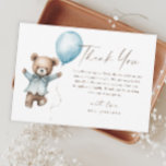 Carte De Remerciements Baby shower Teddy Bear Boys<br><div class="desc">Carte de remerciements Baby shower Teddy Bear Boys. Cliquez sur le bouton Personnaliser pour customiser cette conception avec vos détails.</div>