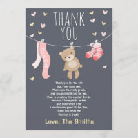 Baby shower Teddy Bear fille rose
