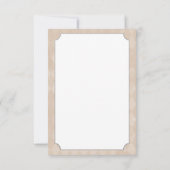 Carte De Remerciements Baby shower Teddy Bear | Jacquard Tan (Dos)