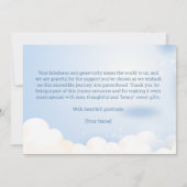 Carte De Remerciements Baby shower Teddy Bear Rainbow Boys (Dos)