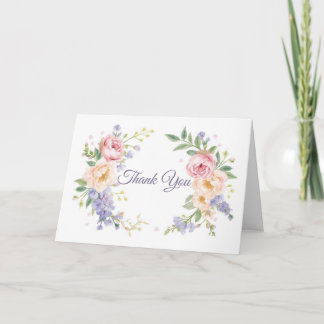 Carte De Remerciements Baby Shower Thank You Cards – Watercolor Florals