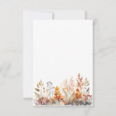 Carte De Remerciements Baby Shower Thème Forêt d'Automne (Dos)