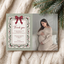 Baby-Shower Thème Noël Hiver Rayure Verte
